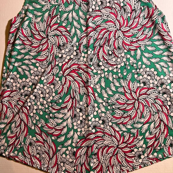Rue Juju Women Large Teal Pink‎ White Floral Sleeveless Blouse (K) - Picture 2 of 5